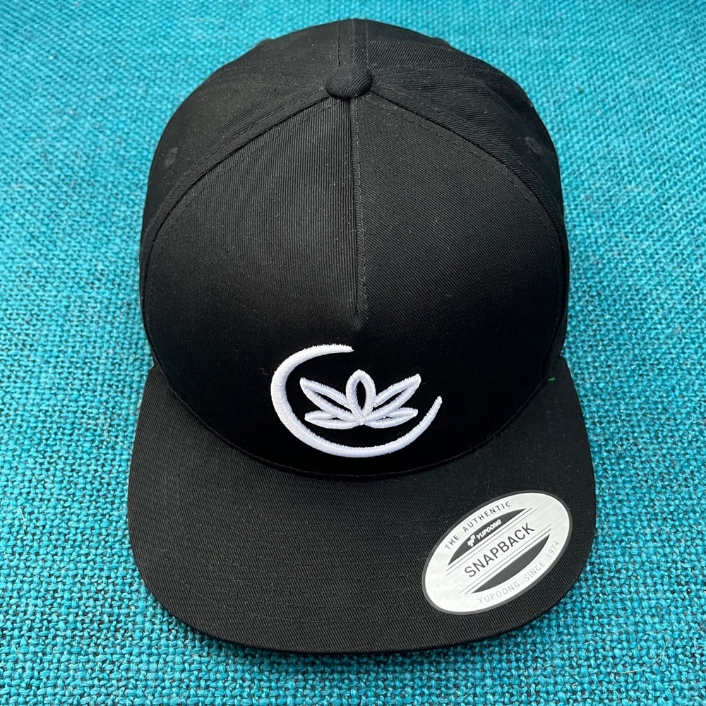 Stigma Grow Logo SnapBack Hat Cap Yupoong Classics Embroidered Black White OSFA